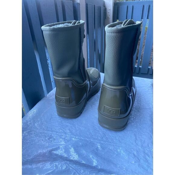 UGG® Women’s Raincloud Lace Burnt Olive Rubber Waterproof Rain Boots SZ US 8 - Picture 5 of 11